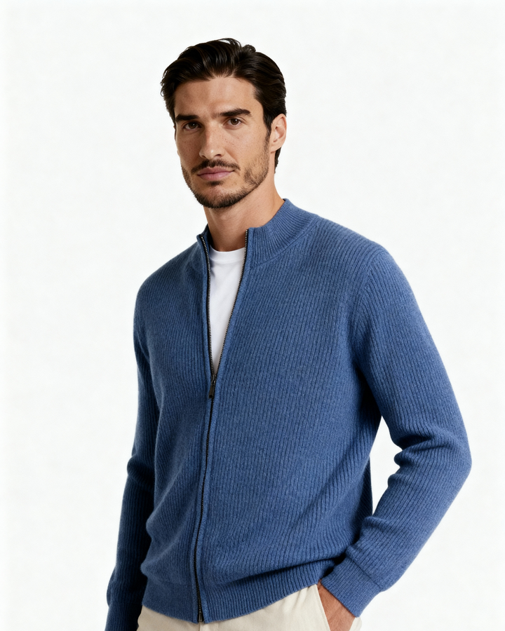 Elegant Zip Up Sweater | Everyday Comfort and Clean Style