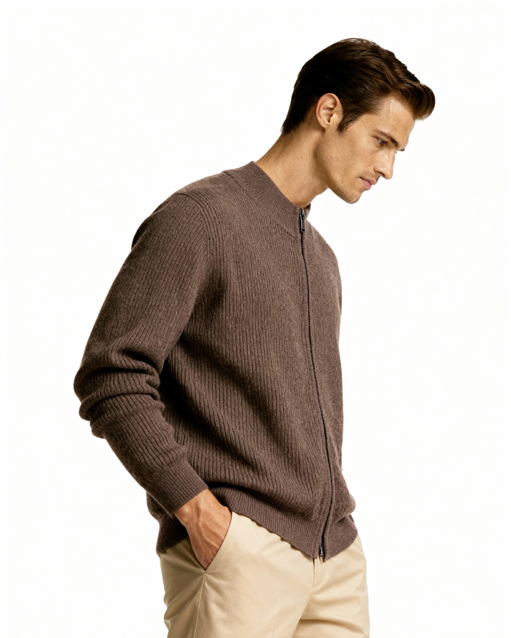 Elegant Zip Up Sweater | Everyday Comfort and Clean Style