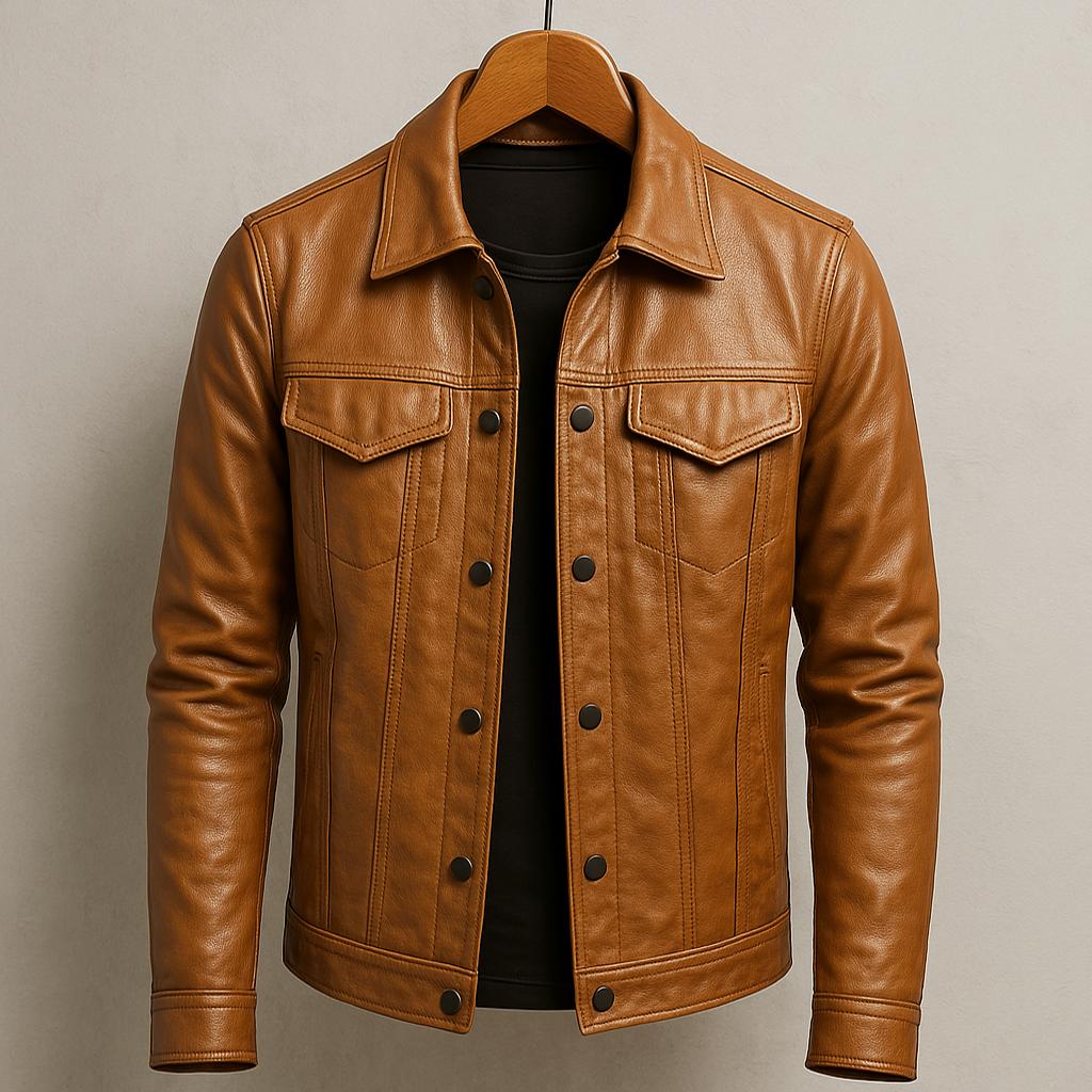 Camden | Chaqueta efecto piel con botones