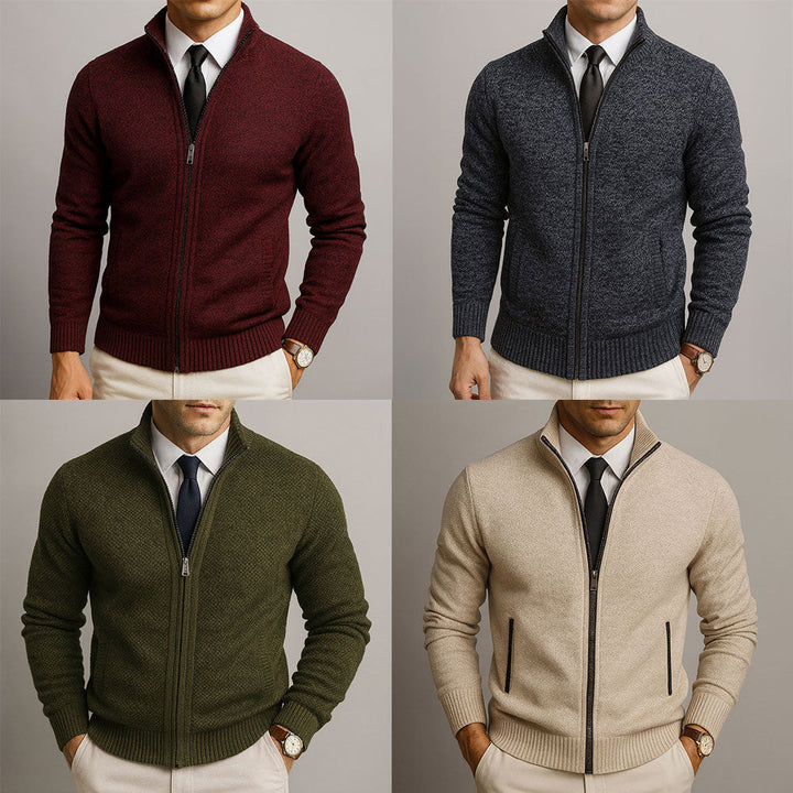Cardigan in lana con zip | Eleganza sartoriale e comfort