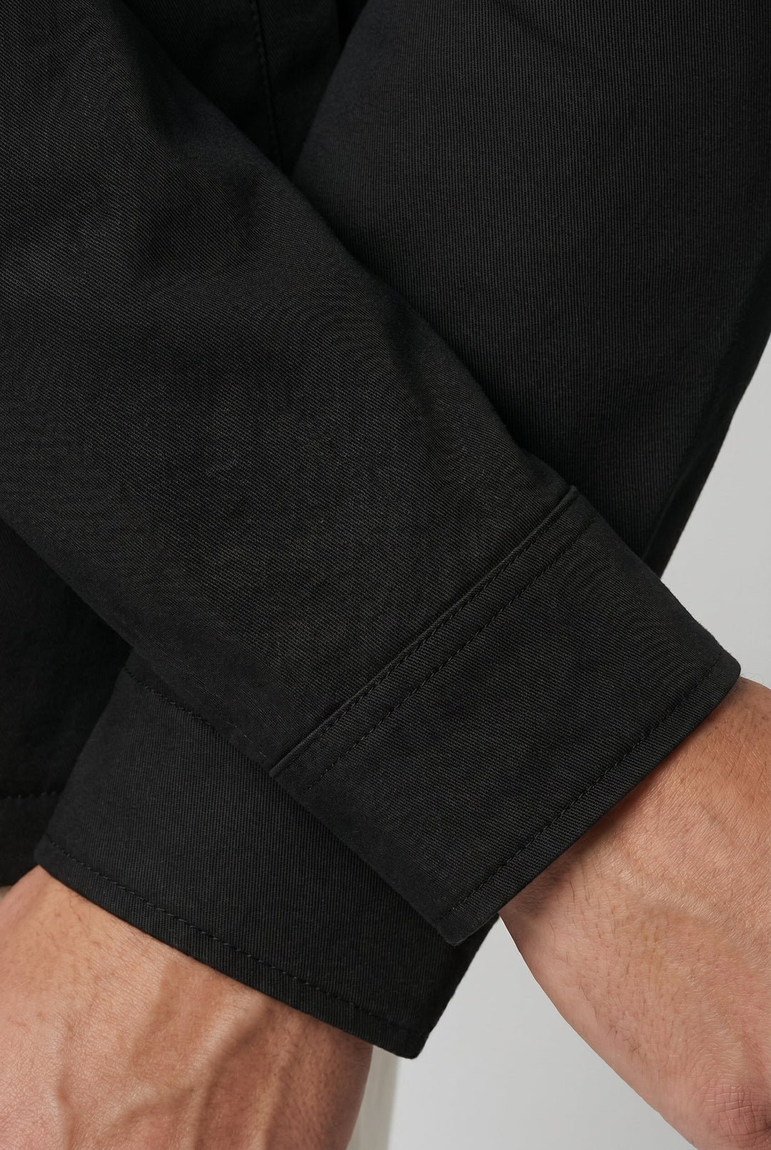 Schwarze Herrenjacke mit Reißverschluss | Normale Passform und lässiger Stil