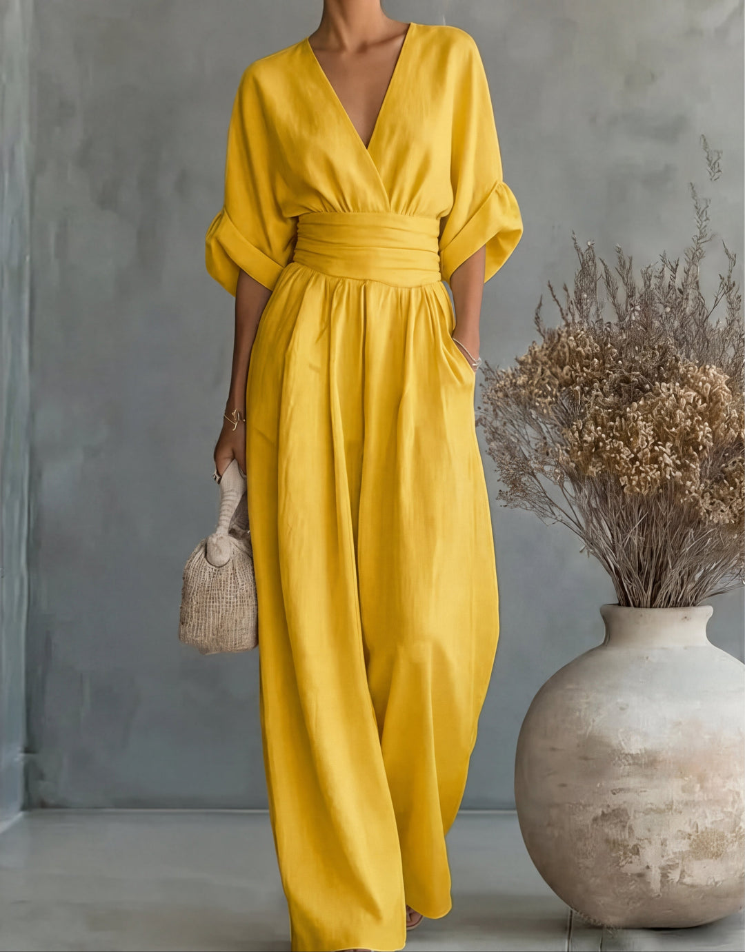 Tuta Elegante con Collo Crociato