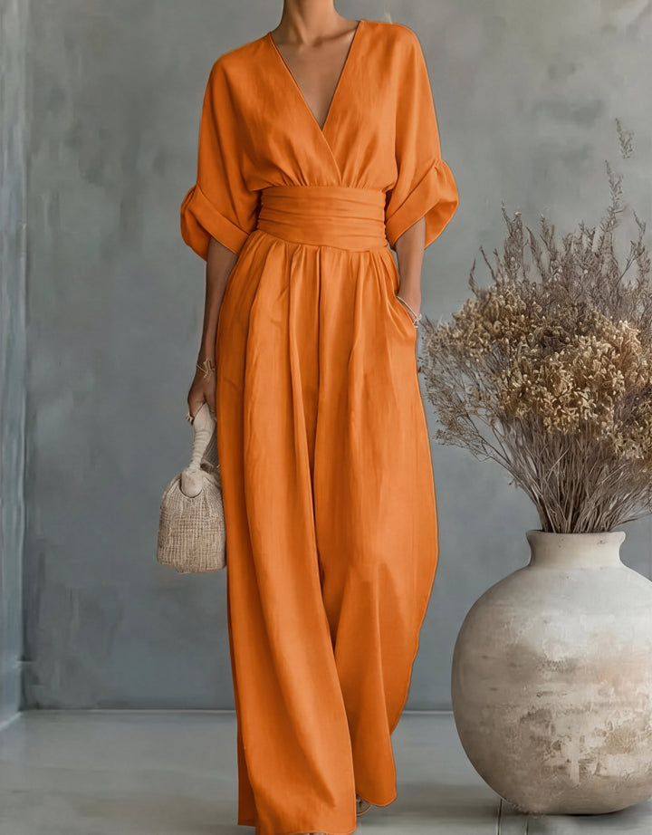 Tuta Elegante con Collo Crociato