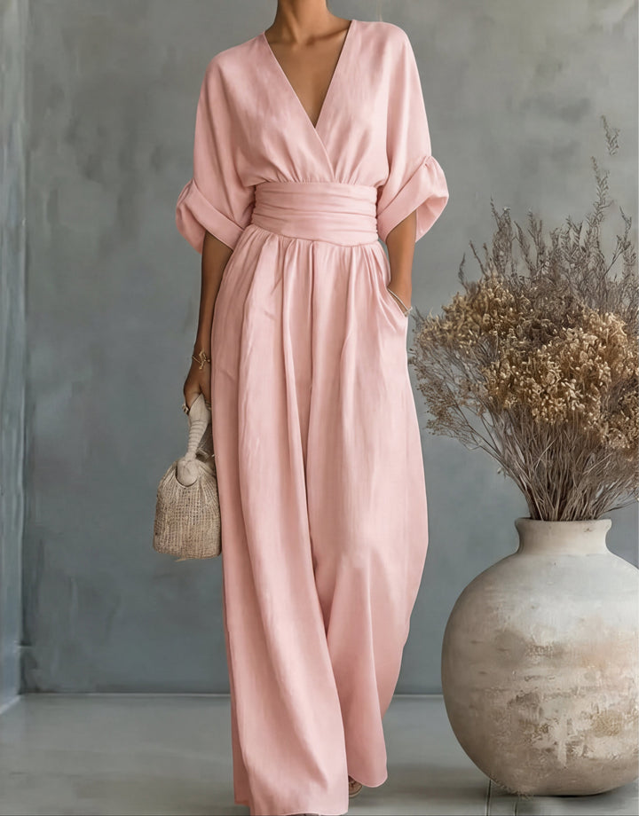 Tuta Elegante con Collo Crociato
