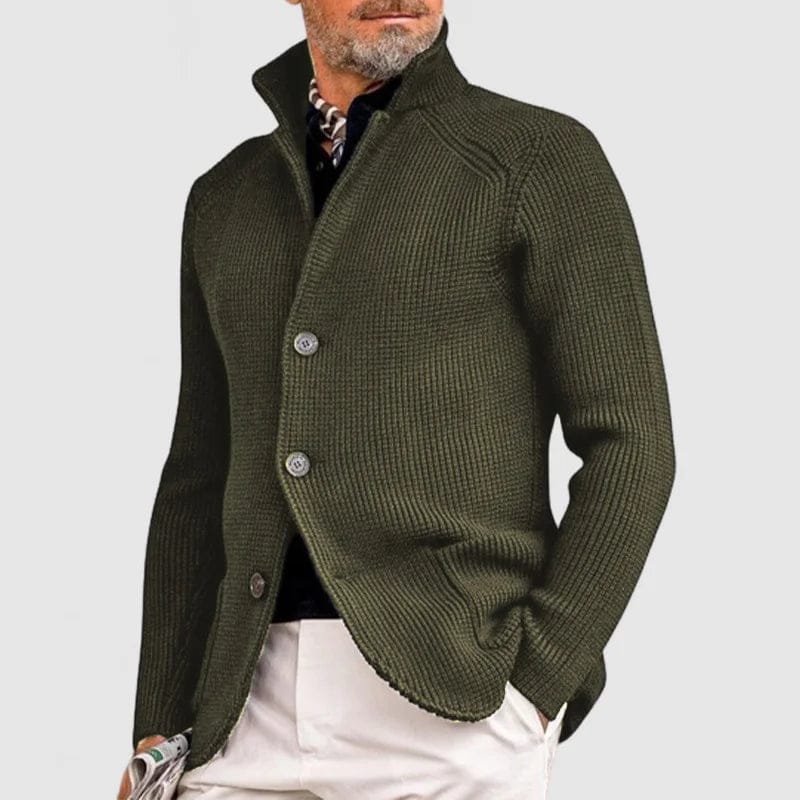 Santiago | Cardigan con bottoni e collo rialzato