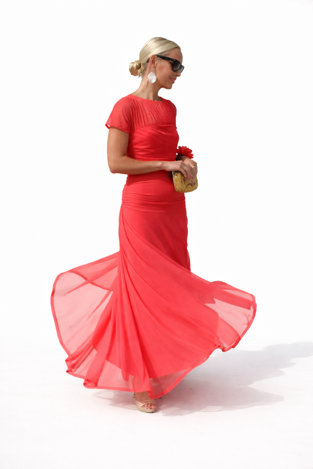Veloria | Elegante vestido largo con estampado floral