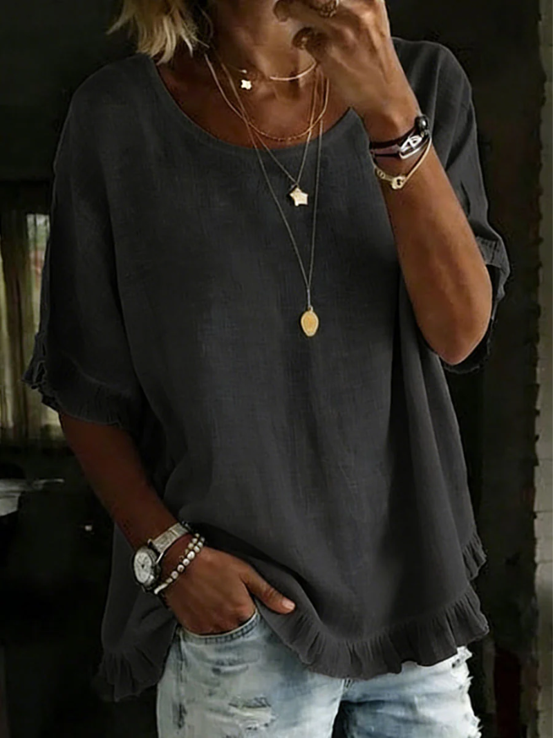 Livia – Blouse met ronde hals