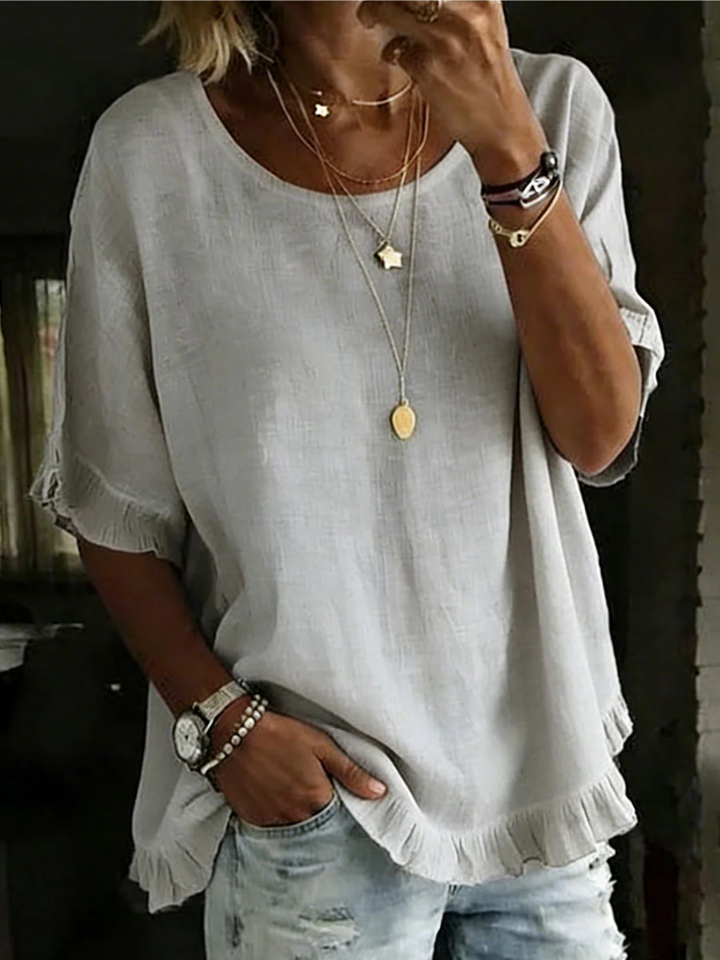 Livia – Blouse met ronde hals