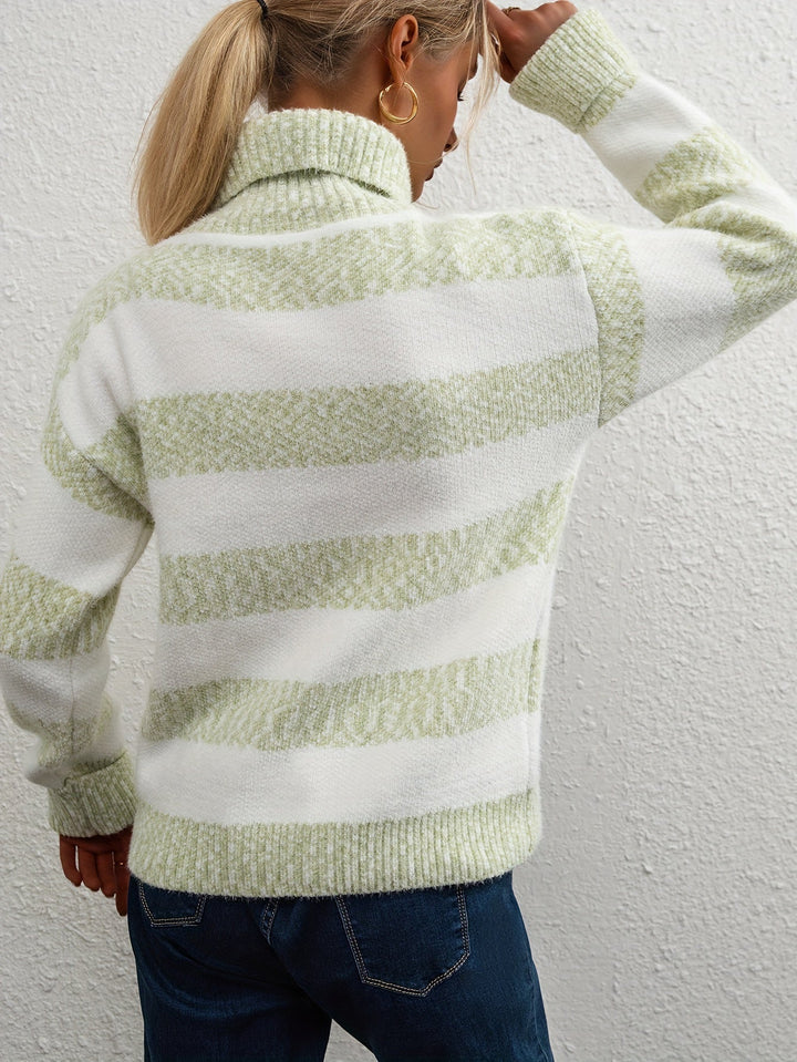Carla | Maglione in maglia grigio con motivo