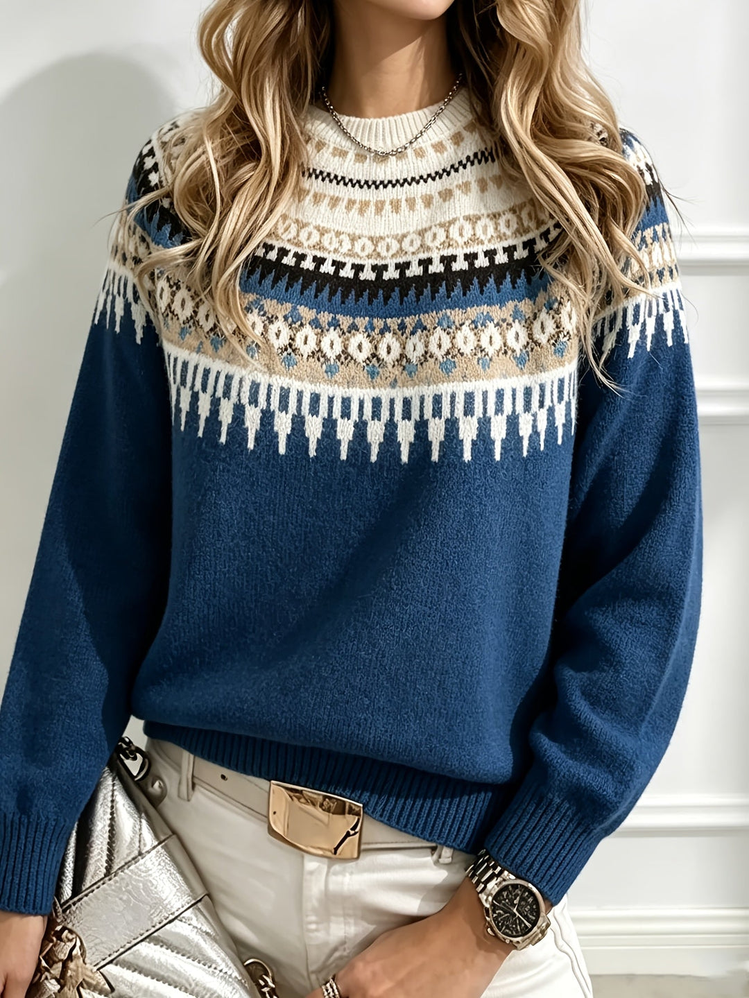 Mariana | Pull en maille à motifs