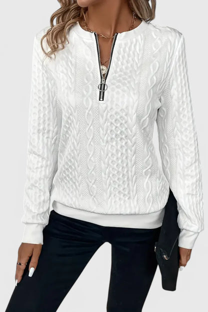 Amalia Jersey de Punto con Cremallera Suave