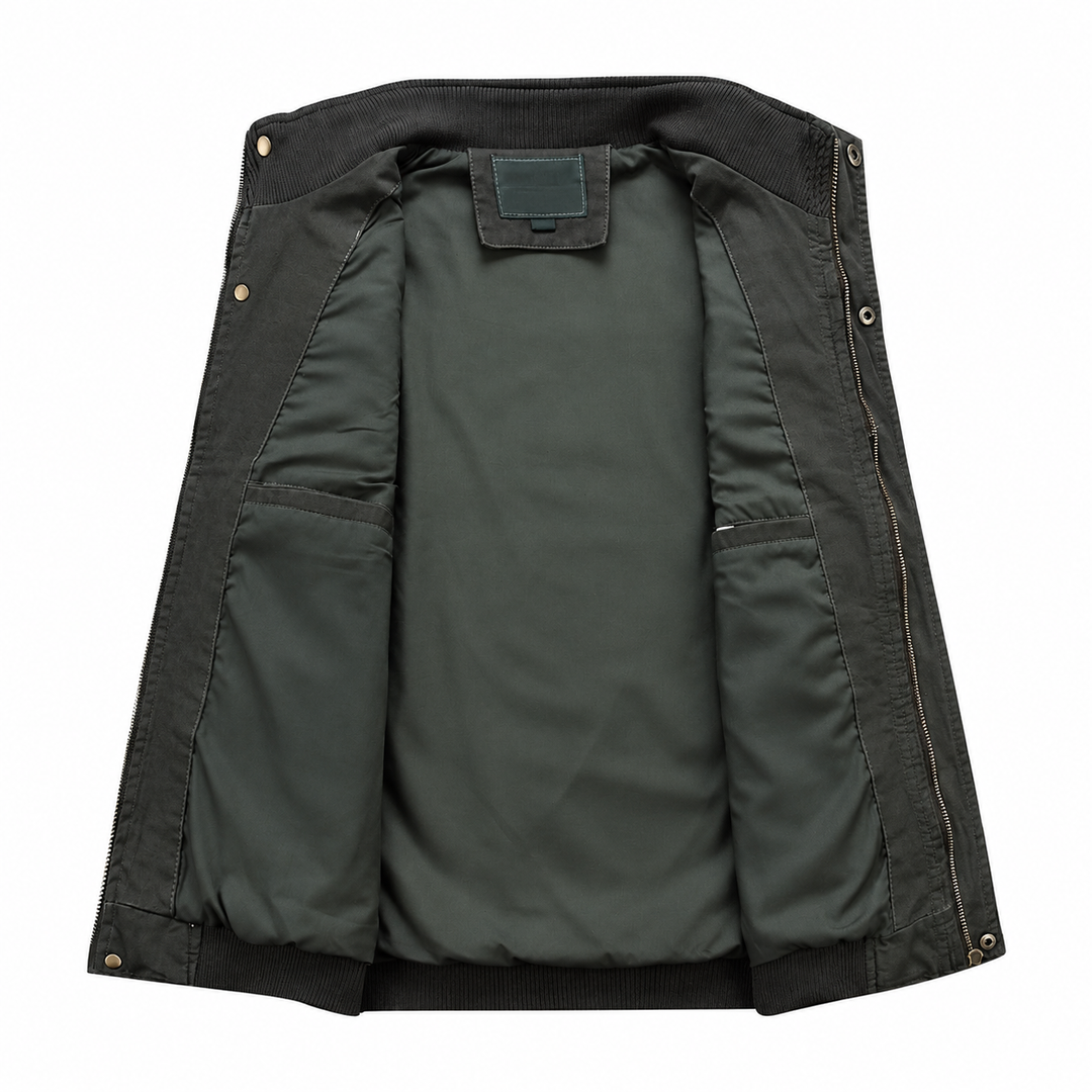 Weste mit Stehkragen und mehreren Taschen