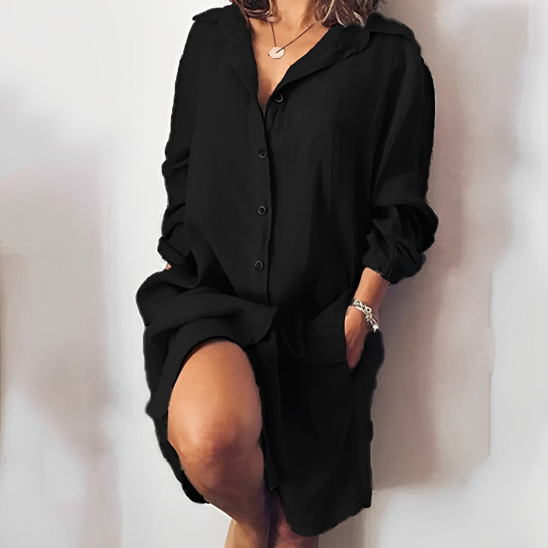 Long sleeve cotton dress