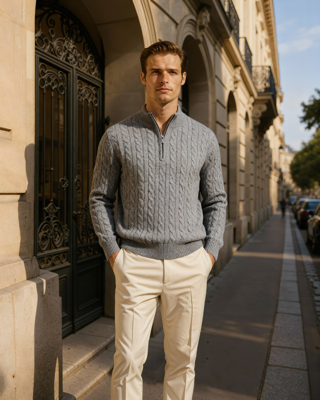 Cashmere Sweater with Half Zip | Comfort and Elegance