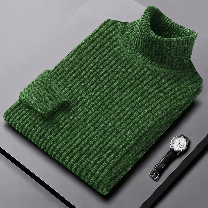 Maglione lavorato a collo alto | Caldo e raffinato