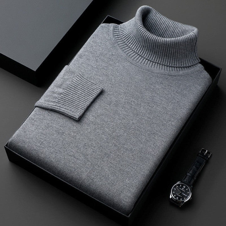 Stretch Viscose Turtleneck Sweater | Elegant Comfort