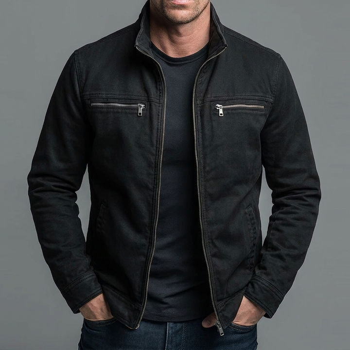 Cazel | Giacca vintage in cotone con chiusura a zip