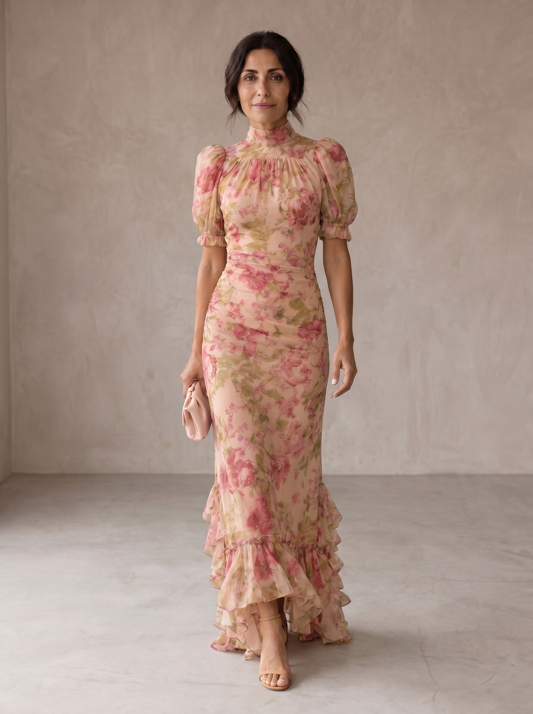Rosario | Vestido comprido floral de chiffon