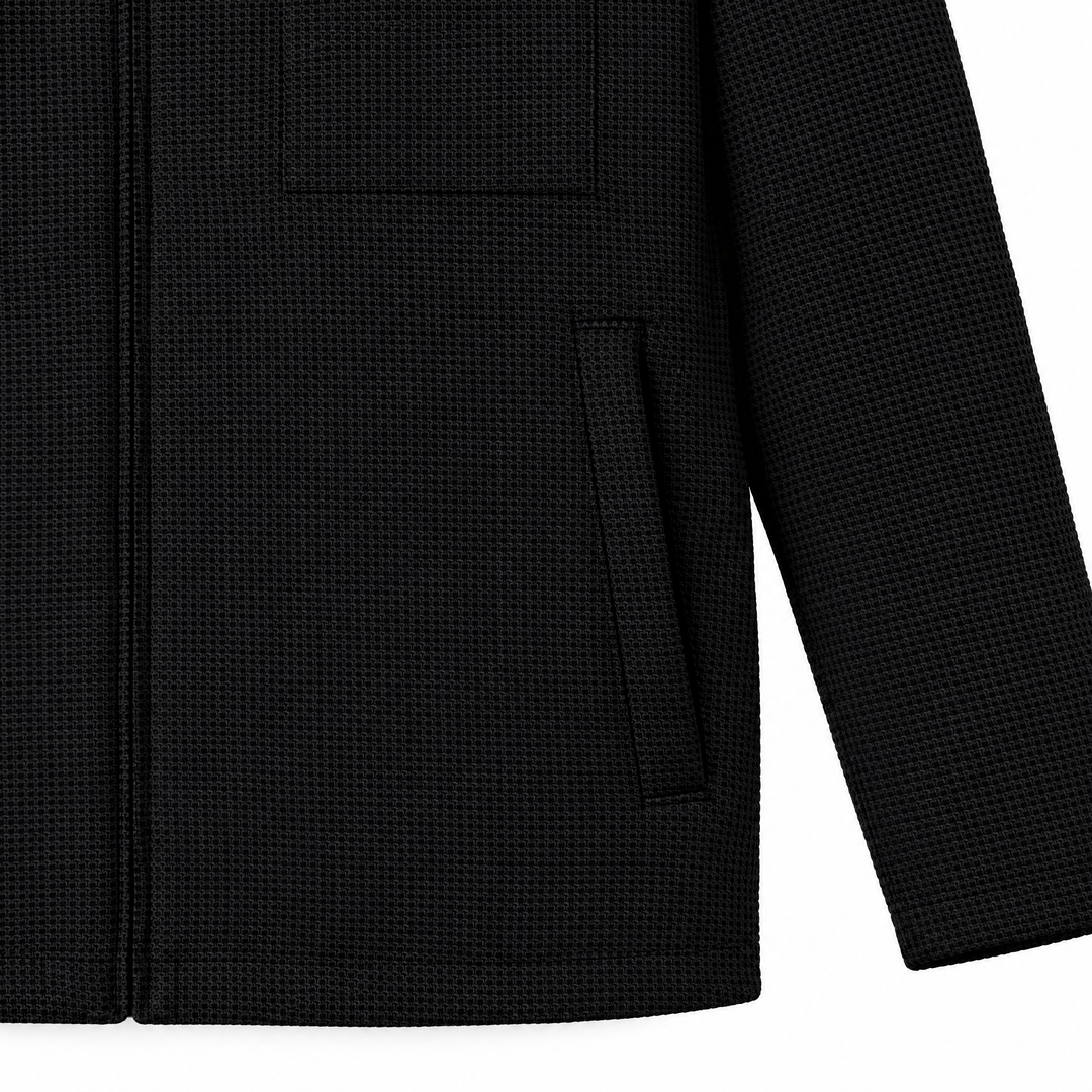 Veste pour homme à texture gaufrée, à fermeture éclair