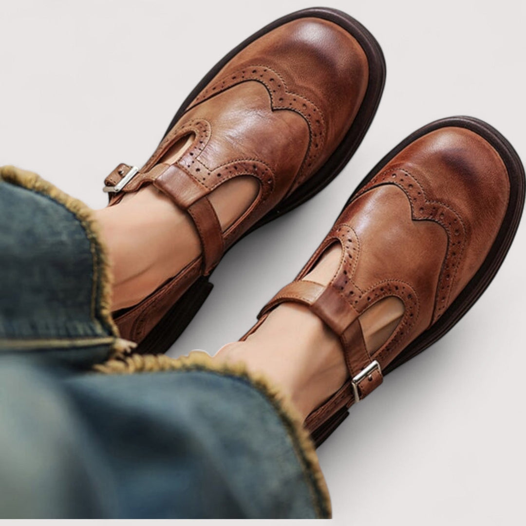 Émeline | Chaussures Mary Jane à détails brogue