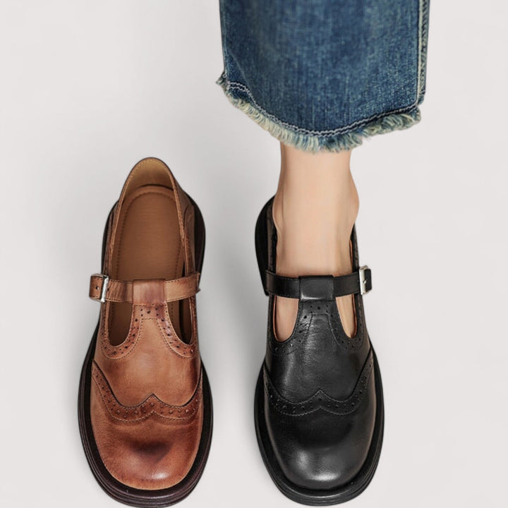 Émeline | Chaussures Mary Jane à détails brogue