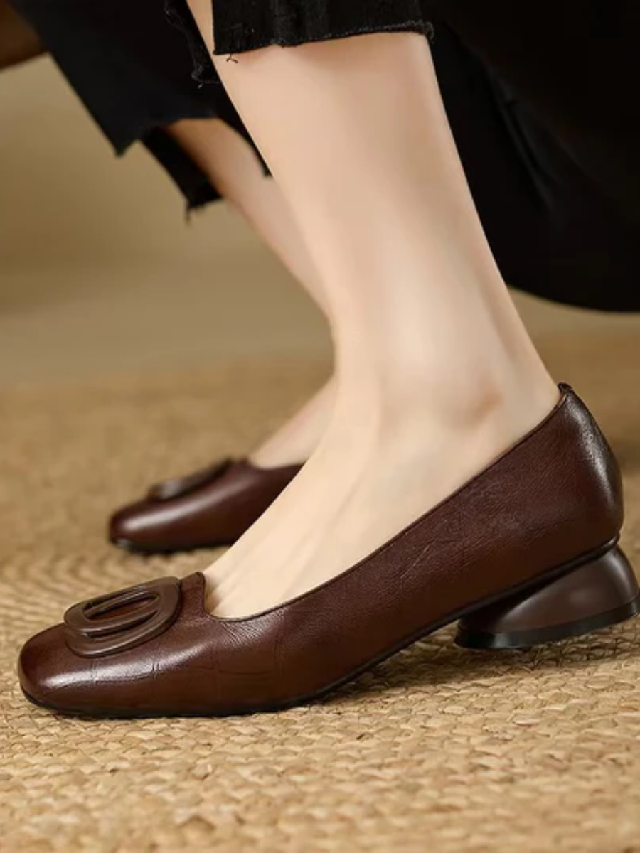 Océane | Ballerine a punta quadrata con decorazione