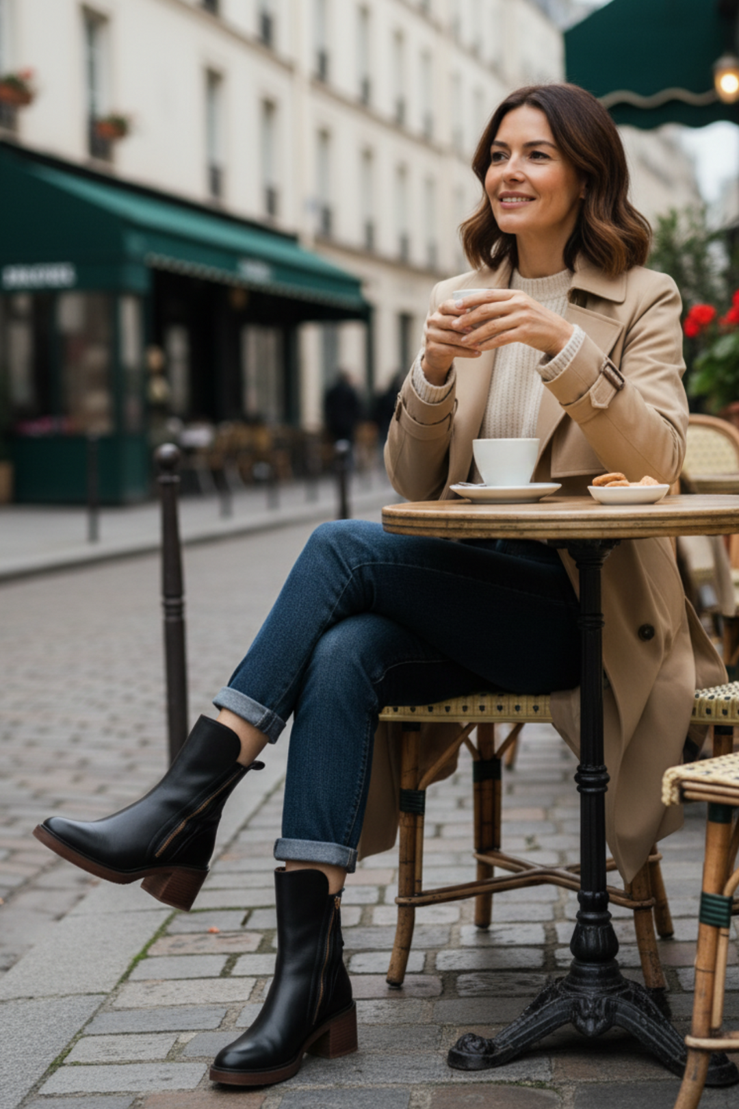 Pauline | Stivaletti con tacco largo e zip laterale