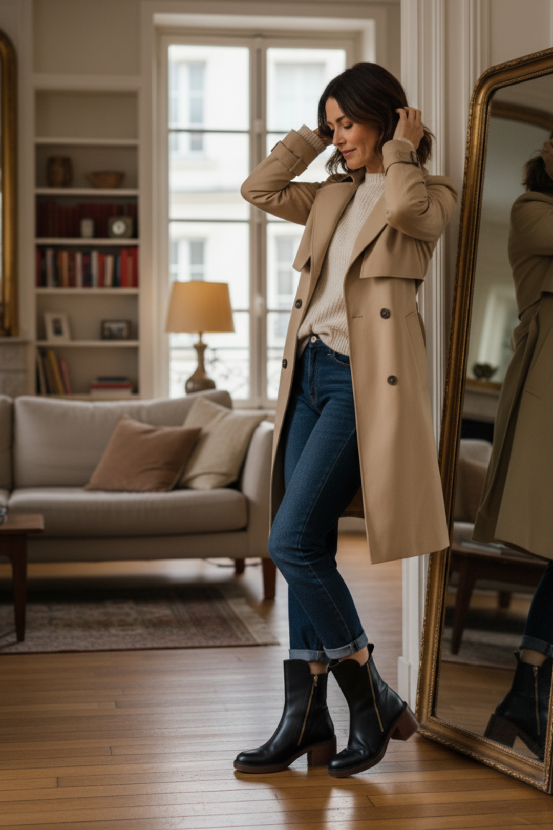 Pauline | Stivaletti con tacco largo e zip laterale