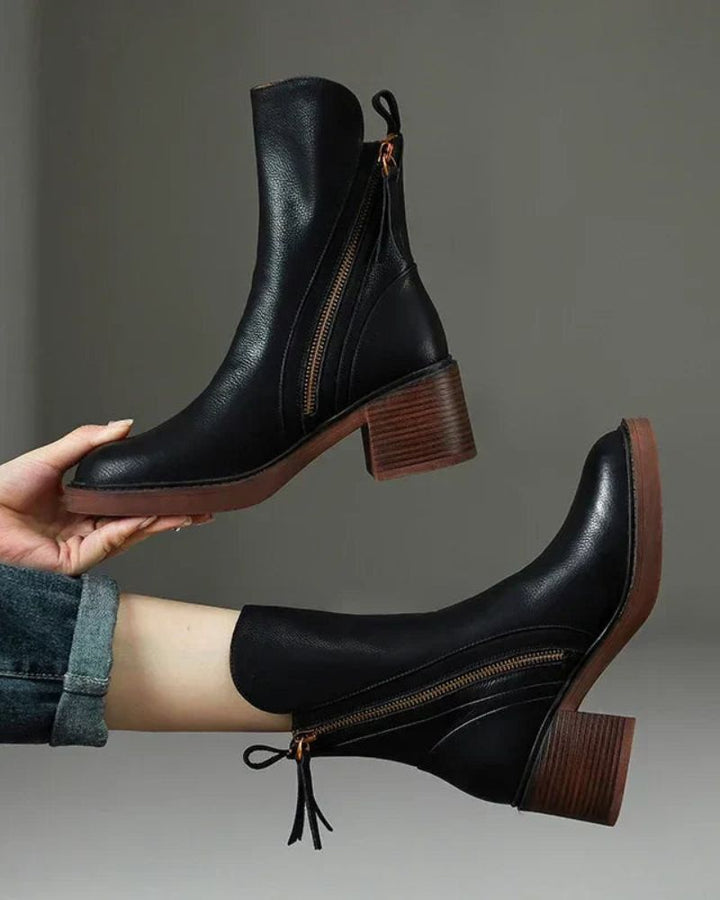 Pauline | Stivaletti con tacco largo e zip laterale