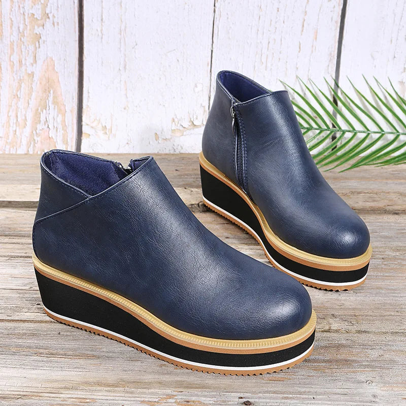 Céleste | Botines de cuña con suela en contraste