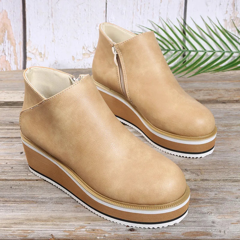 Céleste | Botines de cuña con suela en contraste