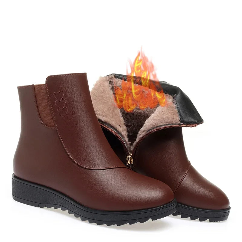 Marine | Embossed Side-Zip Ankle Boots