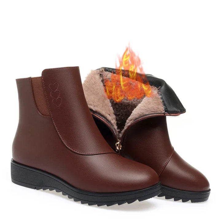 Marine | Embossed Side-Zip Ankle Boots