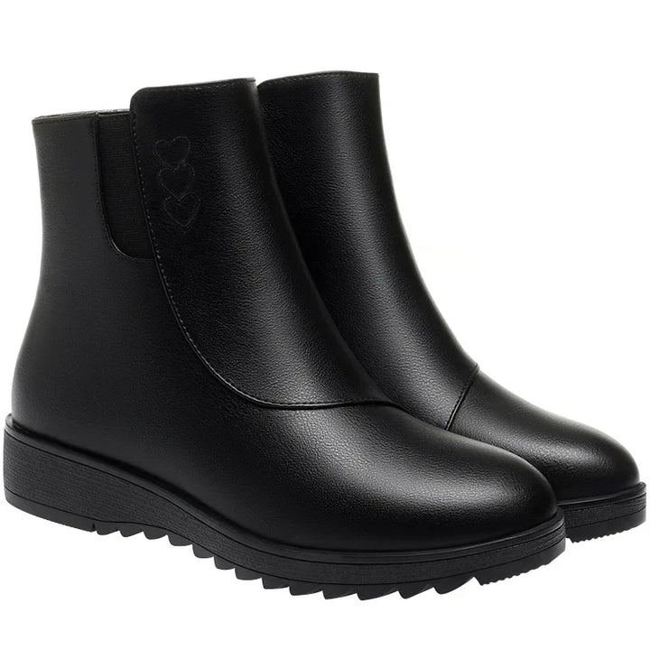 Marine | Embossed Side-Zip Ankle Boots