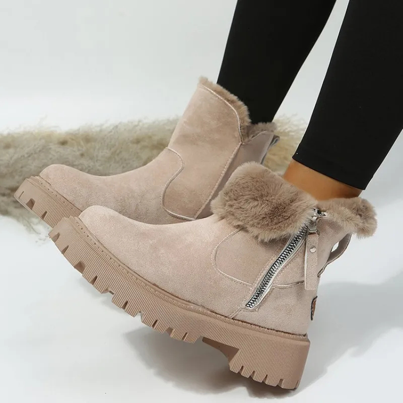 Margot | Stivaletti con zip e bordo in peluche