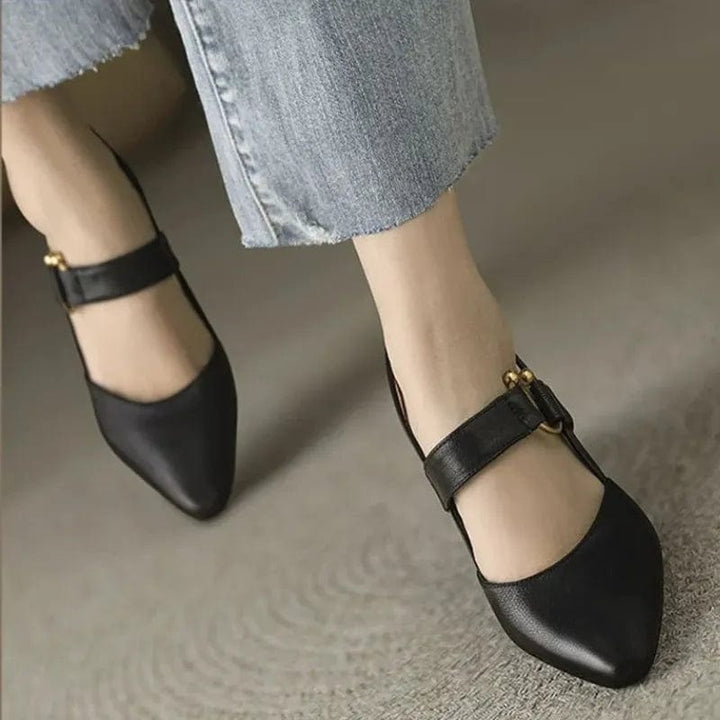 Odile | Gold-Tone Ring Slingback Pumps