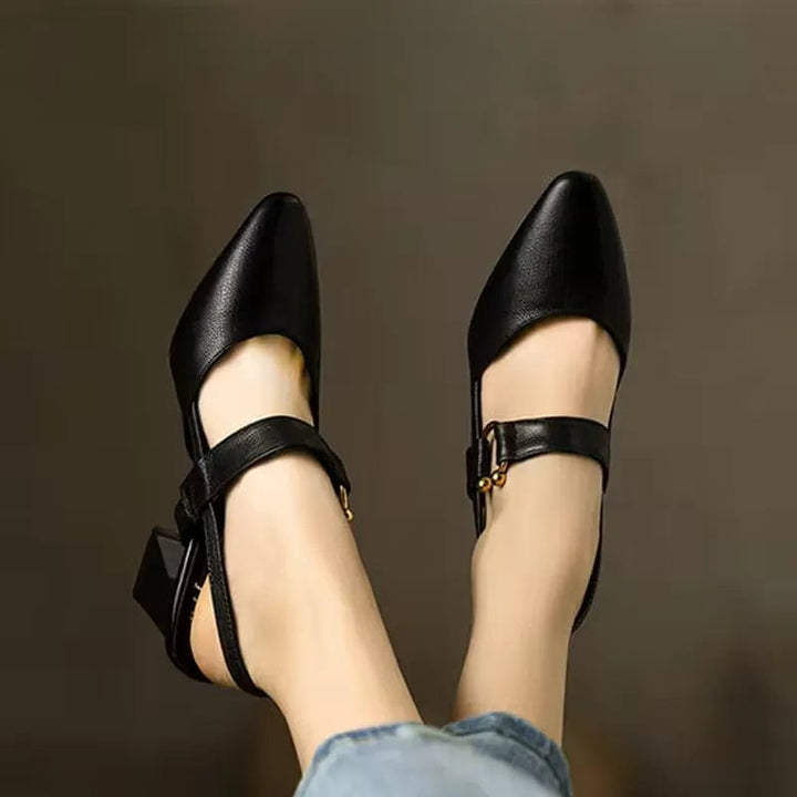 Odile | Gold-Tone Ring Slingback Pumps