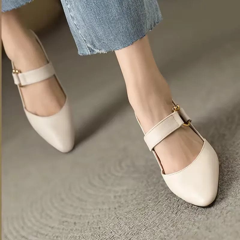 Odile | Gold-Tone Ring Slingback Pumps