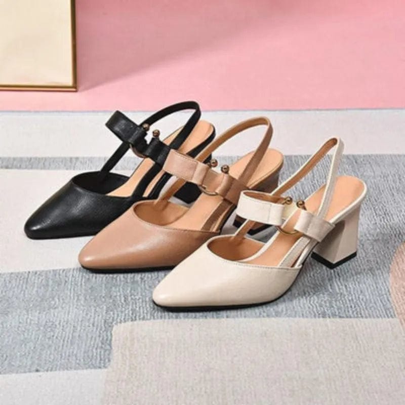 Odile | Gold-Tone Ring Slingback Pumps