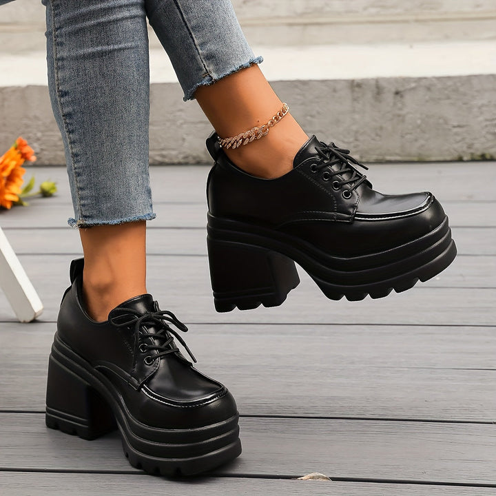 Valentine | Scarpe stringate con plateau e suola spessa