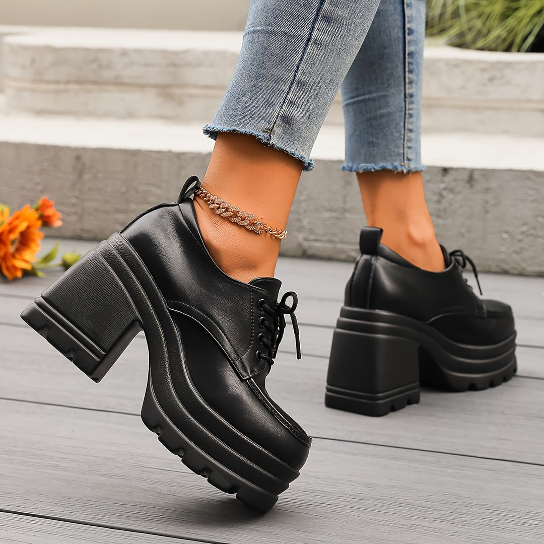 Valentine | Scarpe stringate con plateau e suola spessa