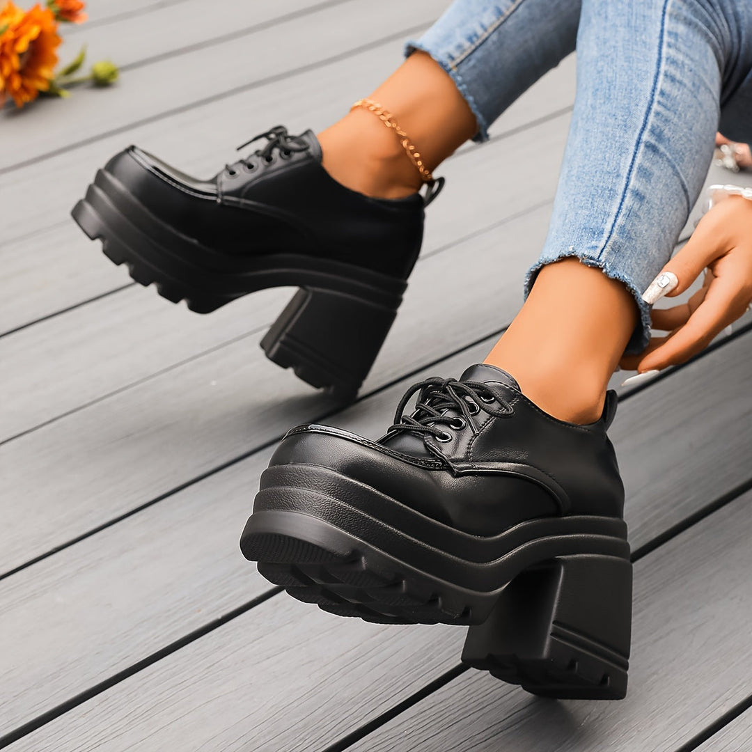 Valentine | Scarpe stringate con plateau e suola spessa