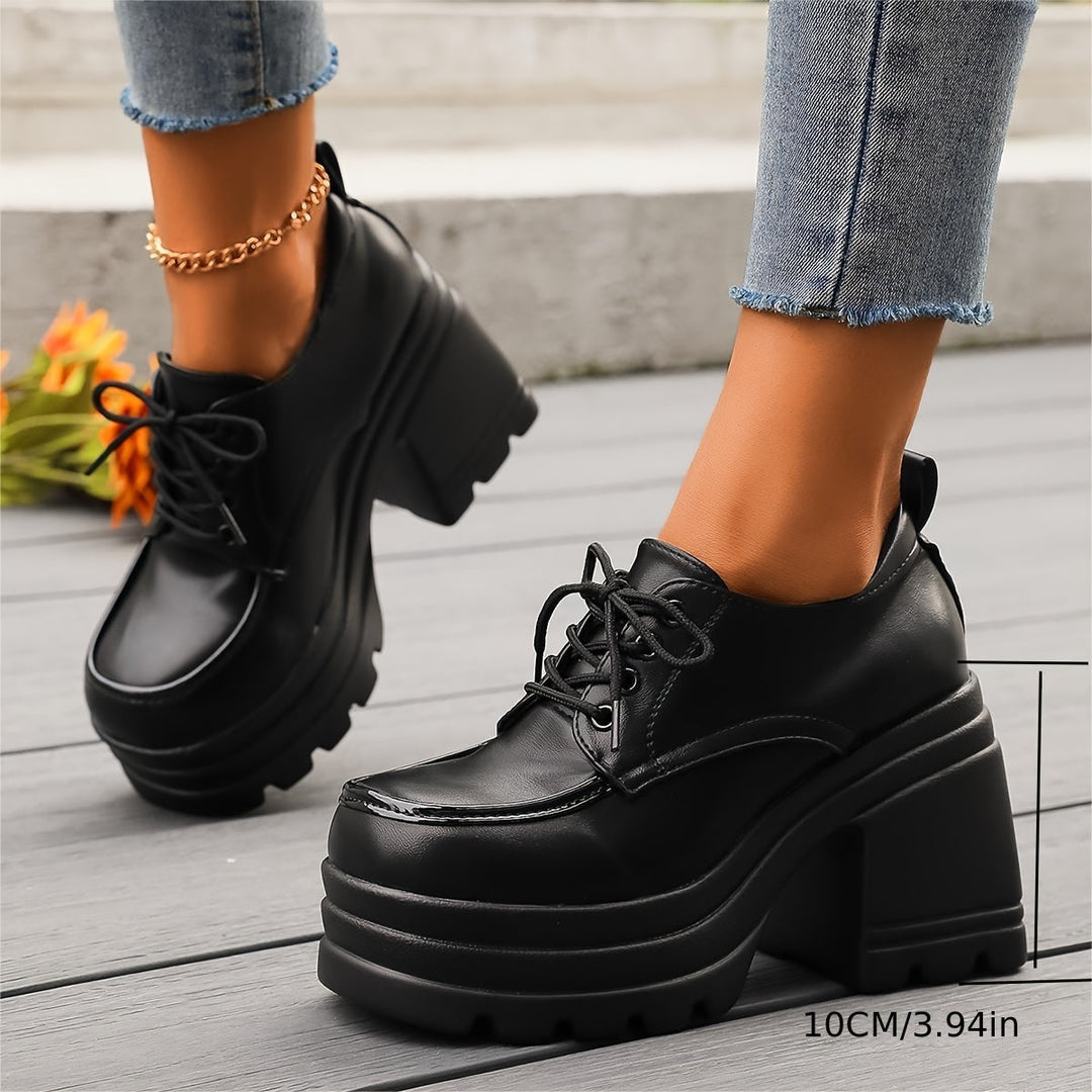Valentine | Scarpe stringate con plateau e suola spessa