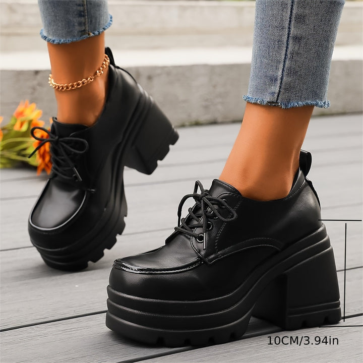 Valentine | Scarpe stringate con plateau e suola spessa