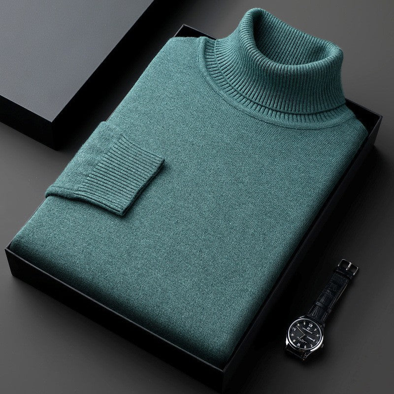 Stretch Viscose Turtleneck Sweater | Elegant Comfort