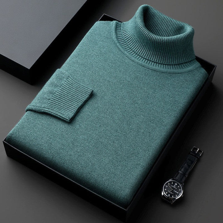 Stretch Viscose Turtleneck Sweater | Elegant Comfort