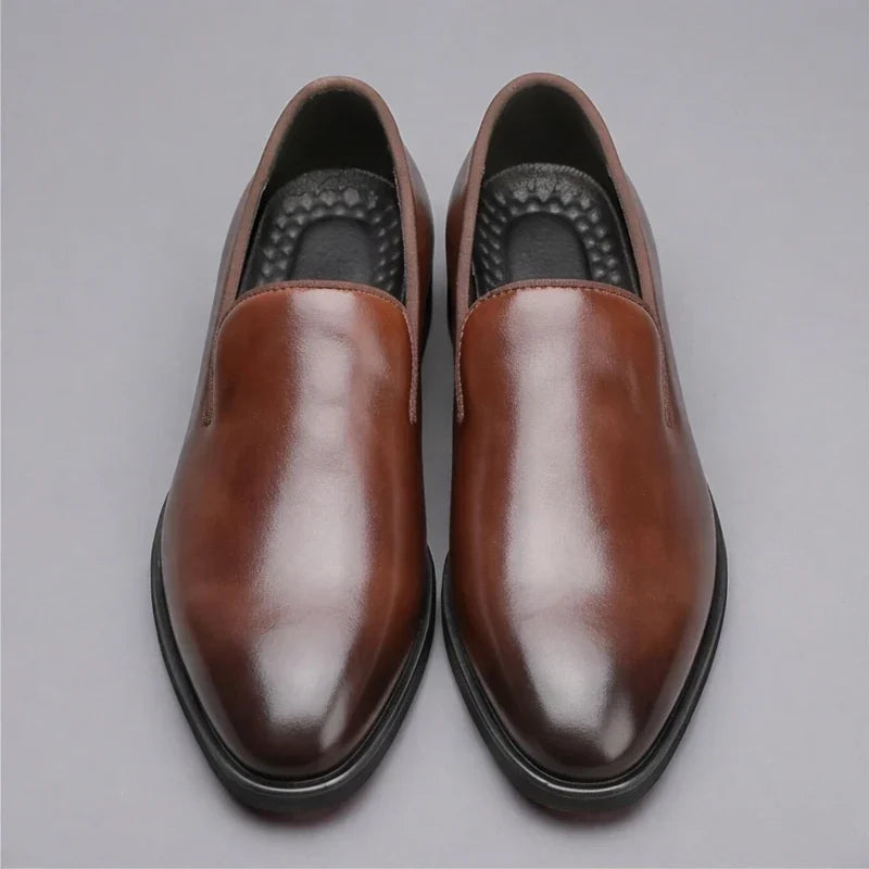 Lucien | Mocassins à enfiler à semelle rouge