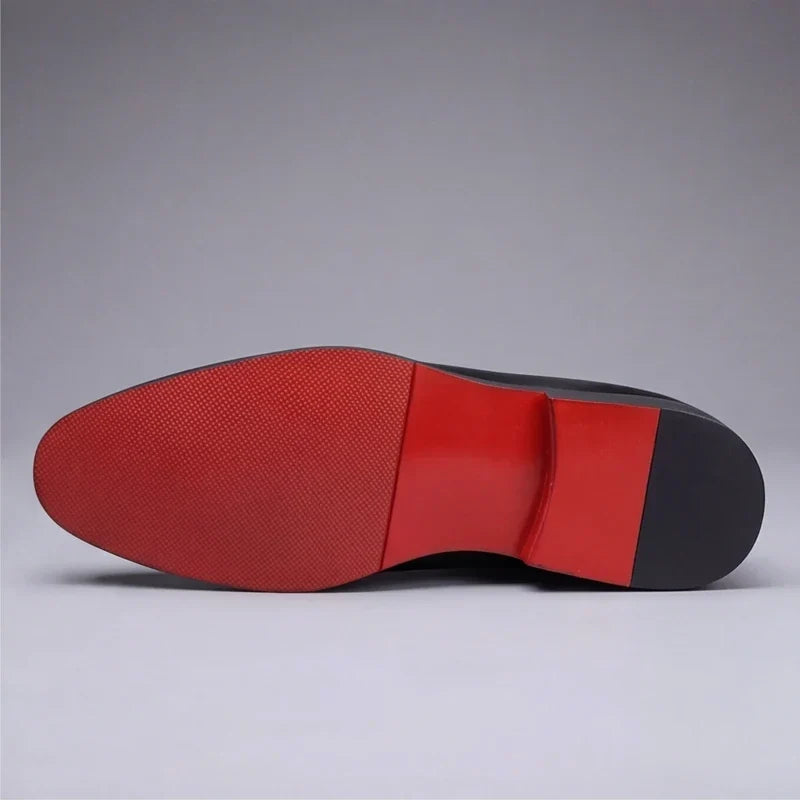 Lucien | Mocassins à enfiler à semelle rouge