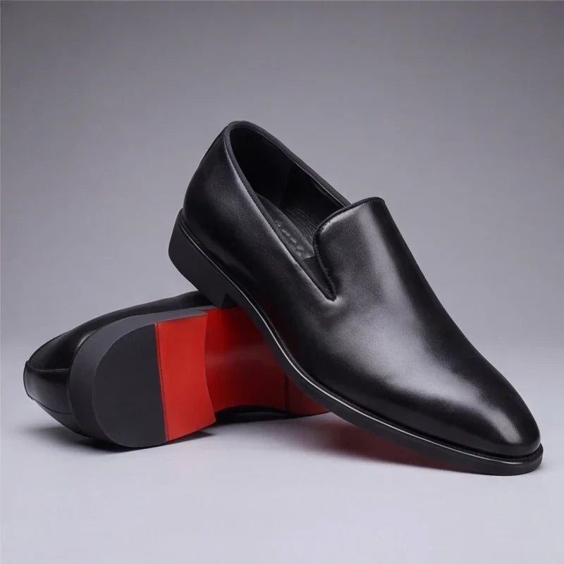 Lucien | Mocassins à enfiler à semelle rouge