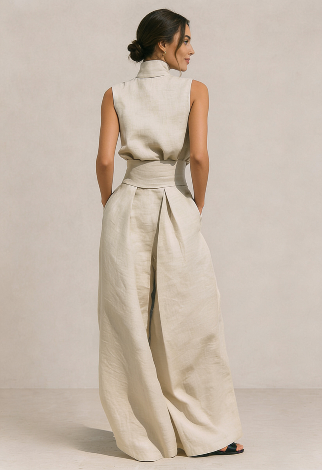 Zirella | Conjunto minimalista con pantalones anchos